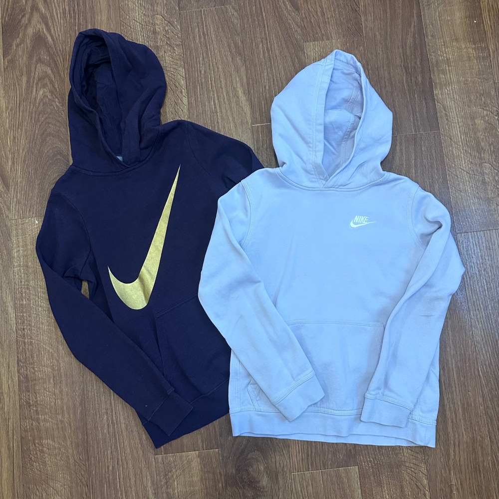 Nike Hoodie Bundle Dark Purple Gold Swoosh and Lavender Size Large